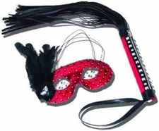Satin Mask and Flogger Love Kit