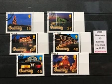 GUERNSEY - 2001 CHRISTMAS FESTIVE LIGHTS FINE USED SG 928 - 933