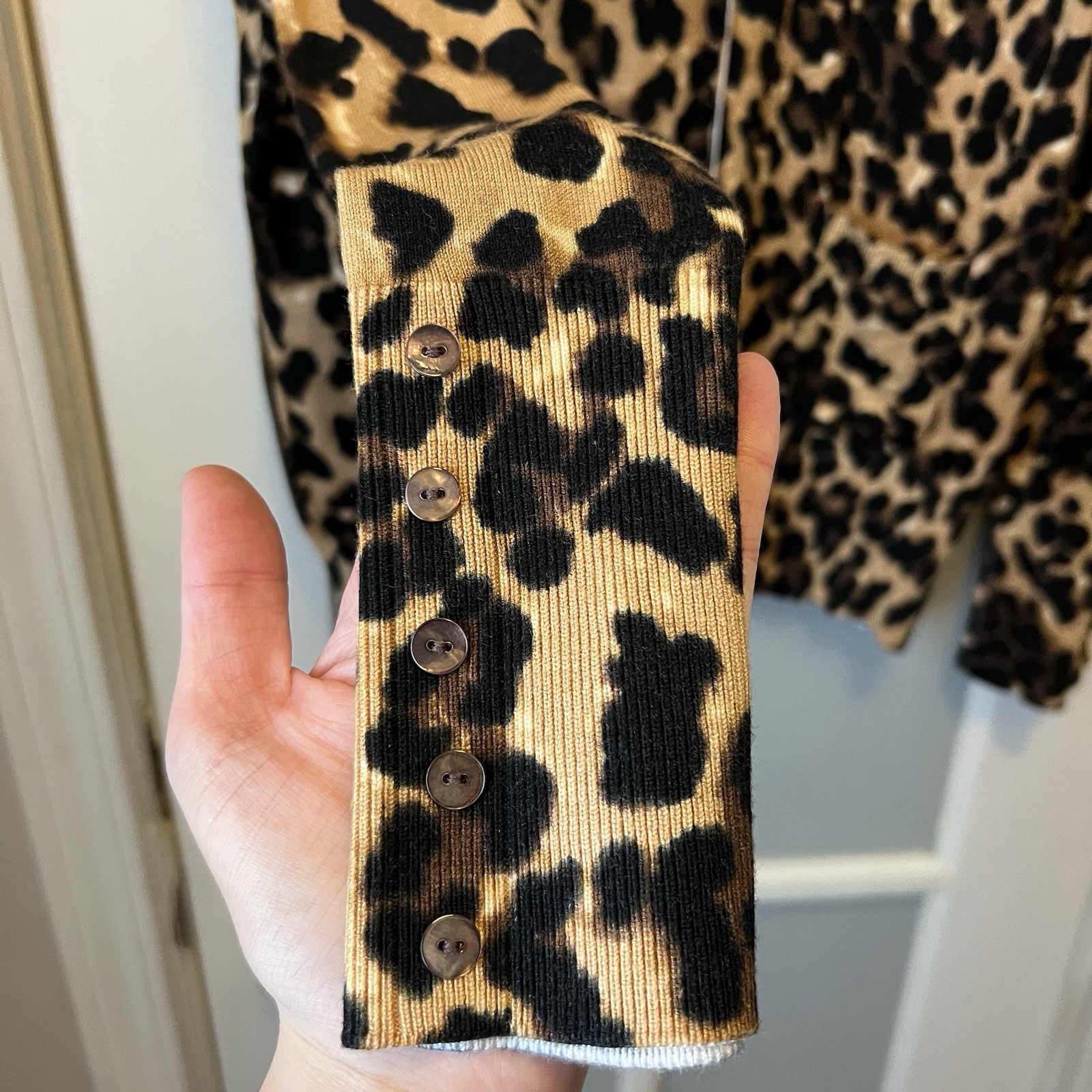 Women's Large Grace Elements  Leopard Print Cardi… - image 10