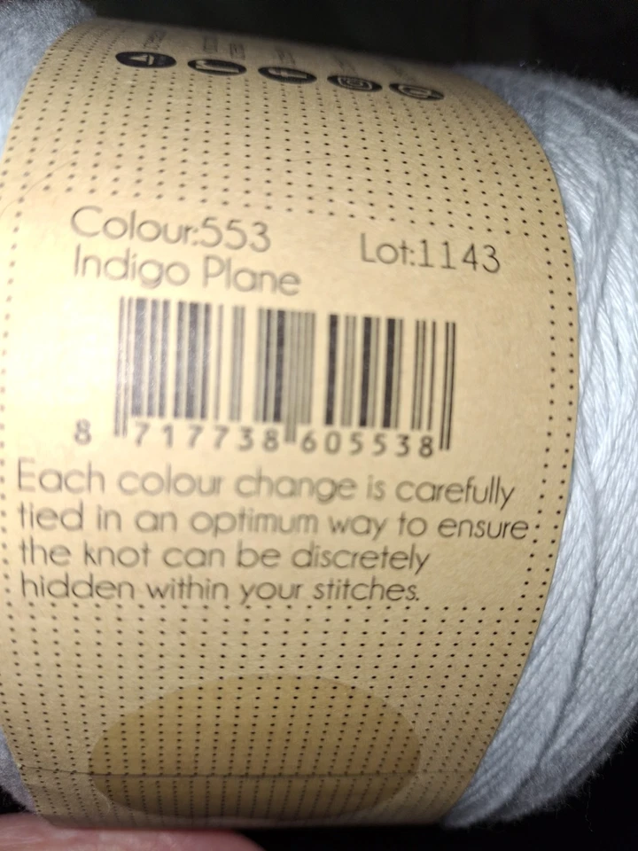 Scheepjes WHIRL Yarn, Cotton Indigo Plane - Image 4 of 4