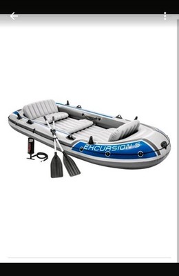 Intex Excursion 5 Schlauchboot 5 Personen + E=Motor + Halterung + Batterie