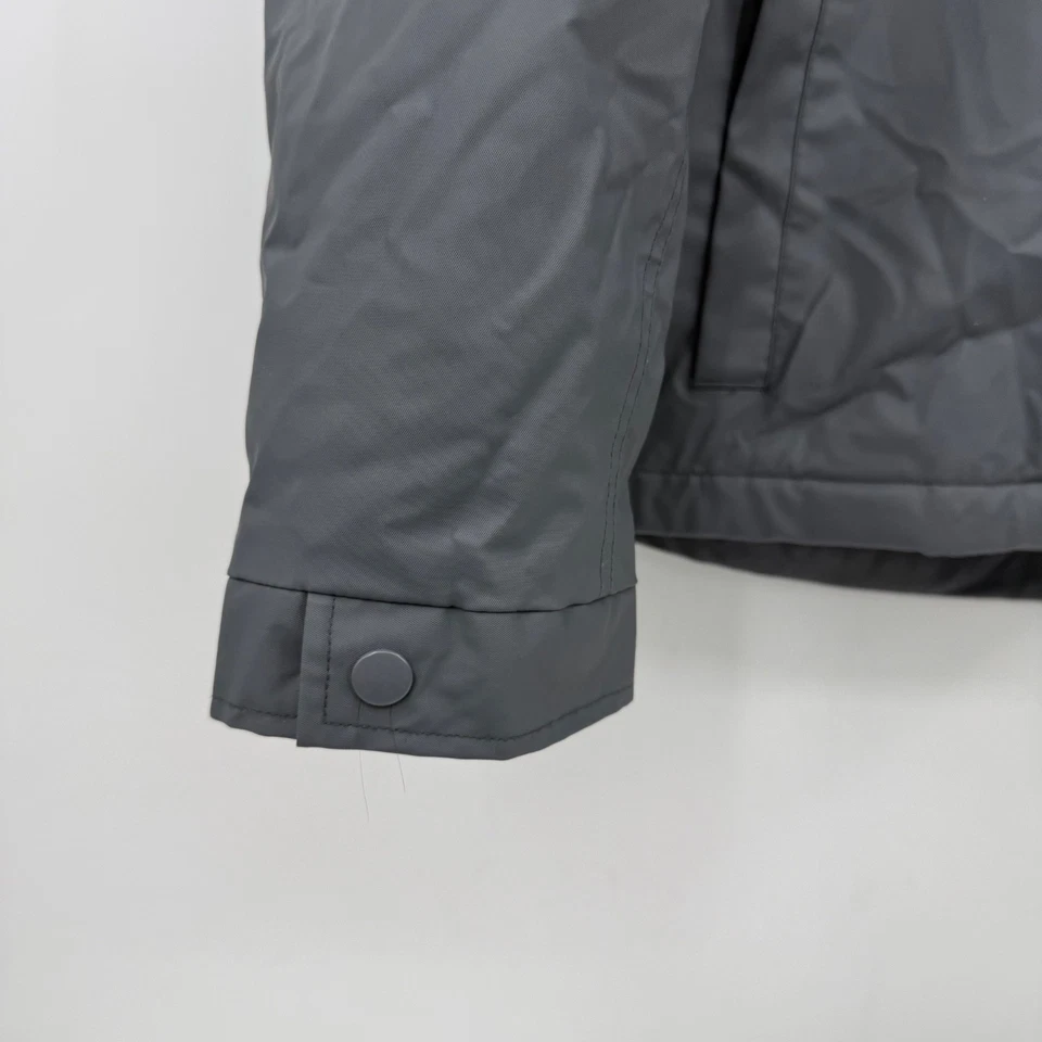 Chaqueta Quiksilver Hombre Grande Gris Forrada con Vellón Cremallera Completa PVC Carcasa Exterior Años 90 Foto 2 de 4