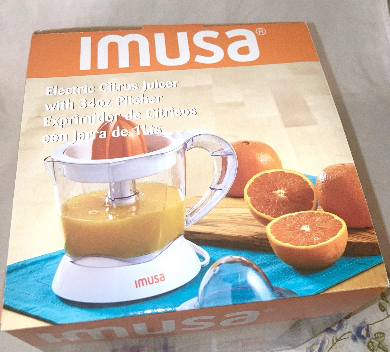 Citrus Juicer Imusa Electric With 34oz Pitcher In White Color
