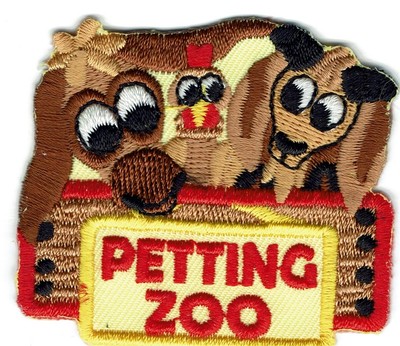 Girl Boy Cub PETTING ZOO Fun Patches Crests Badges SCOUT GUIDE Visit Tour animal