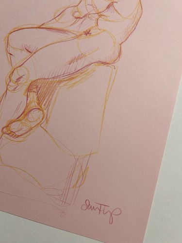 Male Nude Study- Pencil Drawing Fine Art- Signed by Artist - Picture 2 of 2