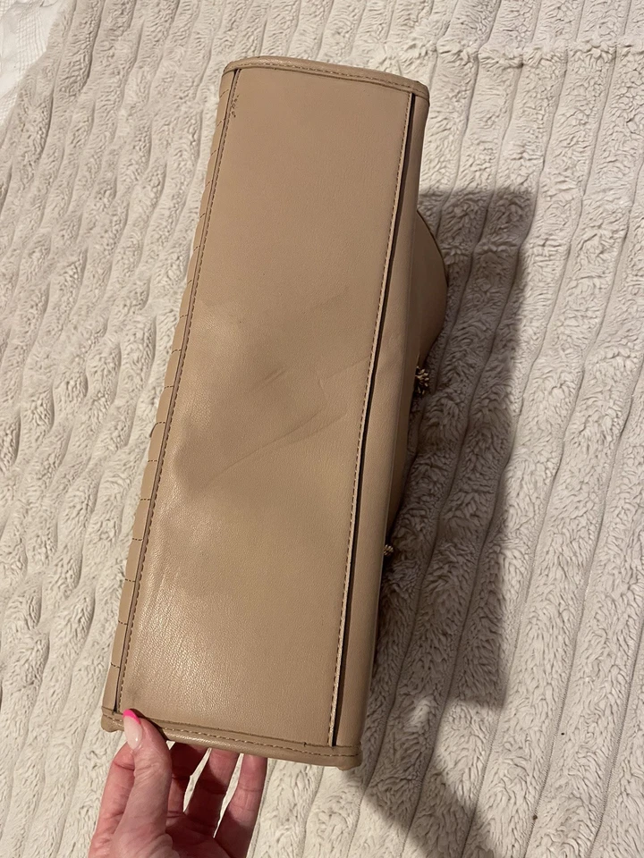 Ladies Beige Tote Bag Shoulder Bag Handbag Work Bag - New Look - Image 3 of 4