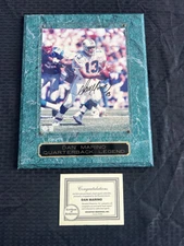 Dan Marino Auto Signed 8x10 Photo Mounted Memories COA Certified Miami Dolphins