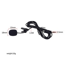 Omnidirectional Mini Microphone Clip Microphone for Tablets Phones Black