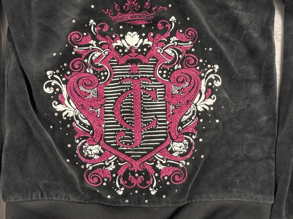 Conjunto de Sudadera Jogger Y2K Vintage Juicy Couture Talla XS Pequeño Terciopelo Estrás G2U Foto 3 de 4