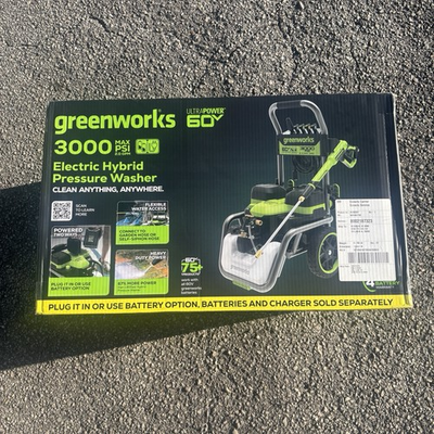 #ad #ad Greenworks Hybrid 60V 3000 PSI at 2.0 GPM Electric Pressure Washer 5128202T New $349.99