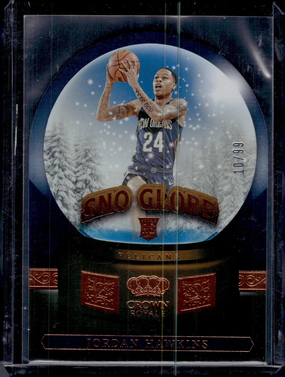 2023-24 Panini Crown Royale #3 Jordan Hawkins Sno Globe #/99