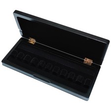 Wooden Bassoon Reed Case, Red/Black, for 3/5/10 Reeds for 10 reeds, Black 