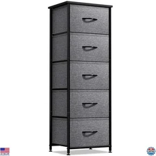 Sorbus Nightstand with 5 Drawers - Bedside Furniture & Night Stand End Table