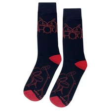 NWT Drummer Dress Socks Novelty Men 8-12 Black Crazy Fun Sockfly