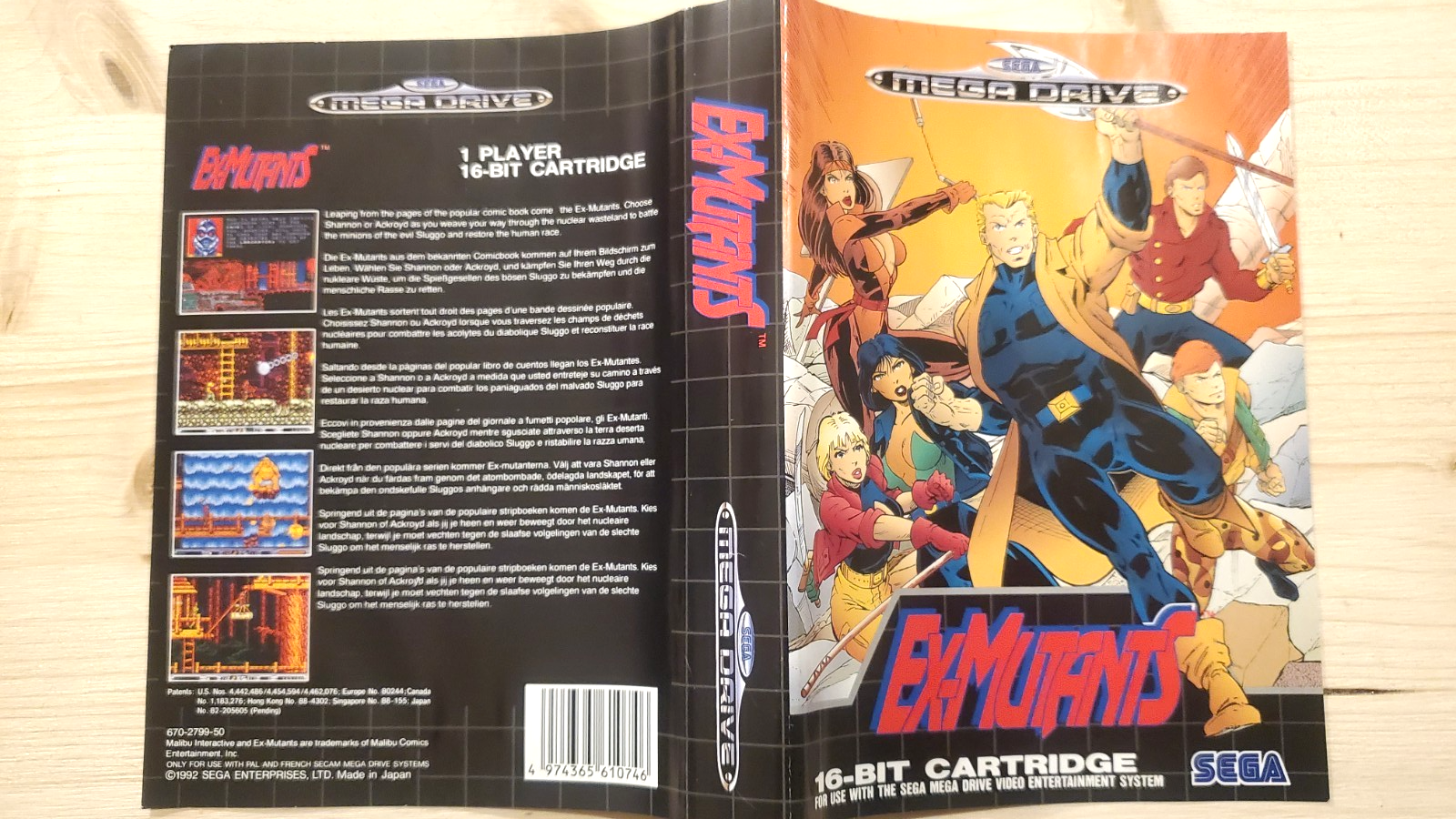 Sega Mega Drive - Front & Back Cover Lose - Für: Ex-Mutants - Kein Spiel !!!! #1