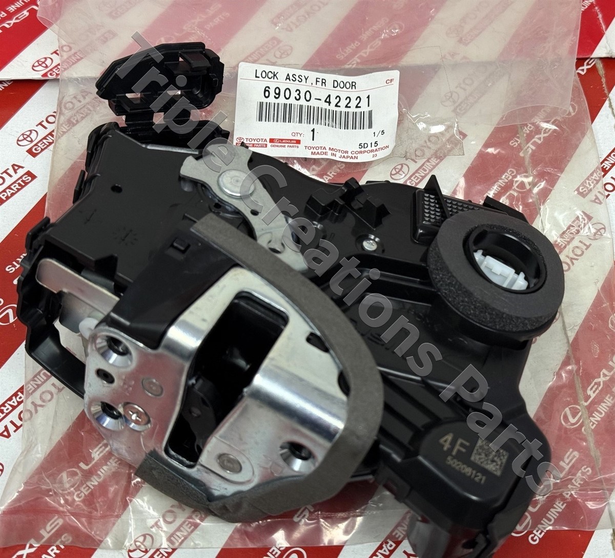 Toyota Genuine 69030-42221 Lock Assy Front Door W/Motor RH