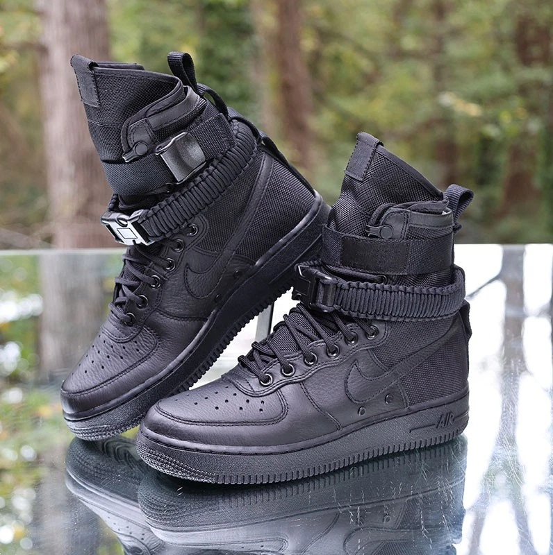 Nike SF Air Force 1 High Triple Black Women's Size 7.5 Custom 857872-002 - Image 2 of 4