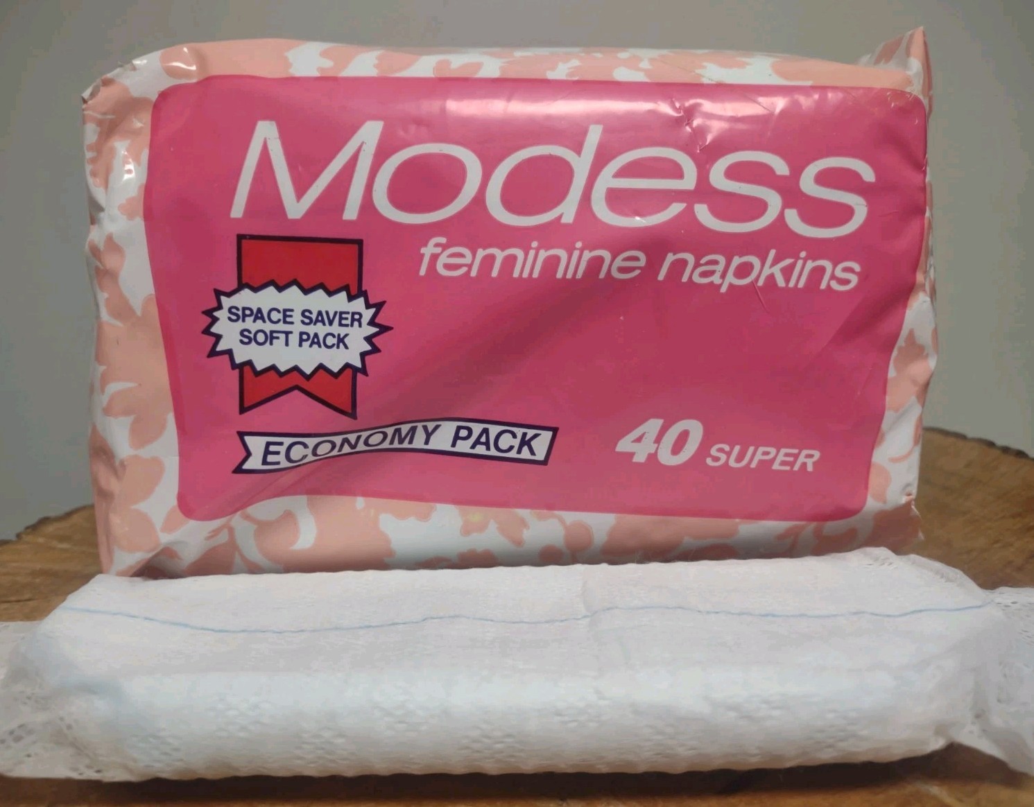 Modess Size Vtg Modess Feminine Napkins Pads Super Size Open Pack 26 Collectible