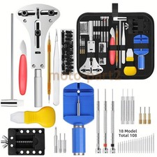 147 PCS Watch Repair Kit Watch Battery Replacement Tool Kit Watch Remover Tool