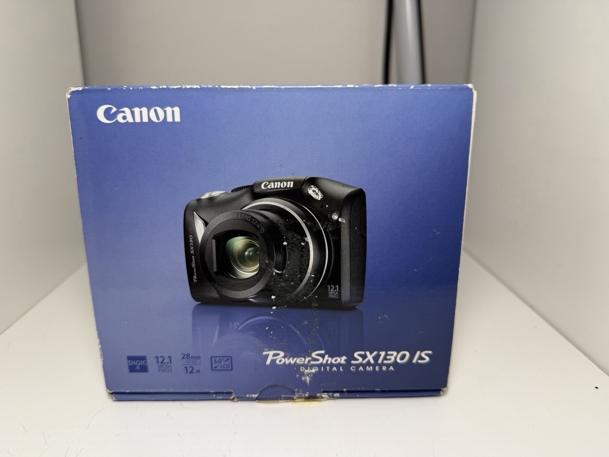Canon SX130 IS Powershot Digital Camera 12x Optical Zoom 12.1 Mega