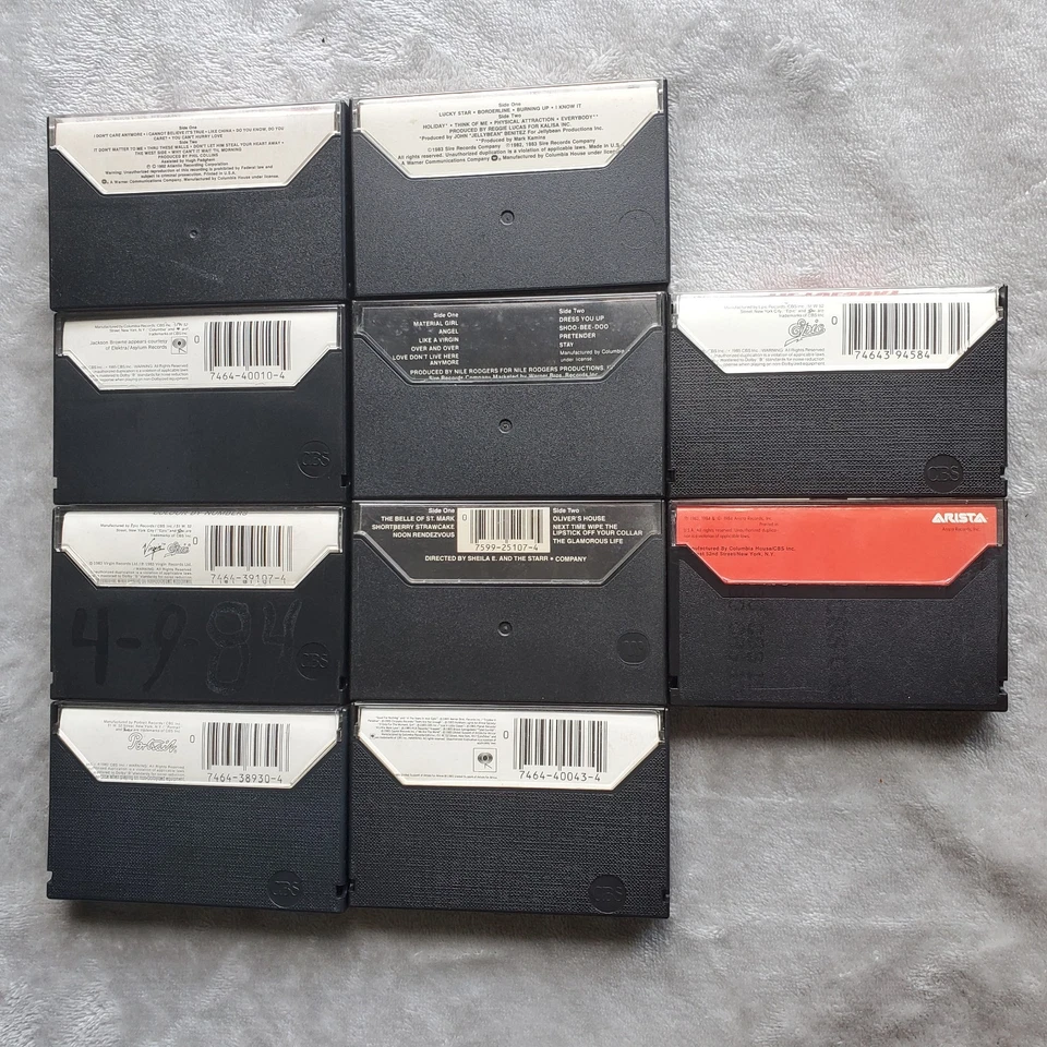 Popular 80s Pop Cassette Tape Lot of 10 Madonna Cyndi Lauper Culture Club MJ - Image 2 of 3