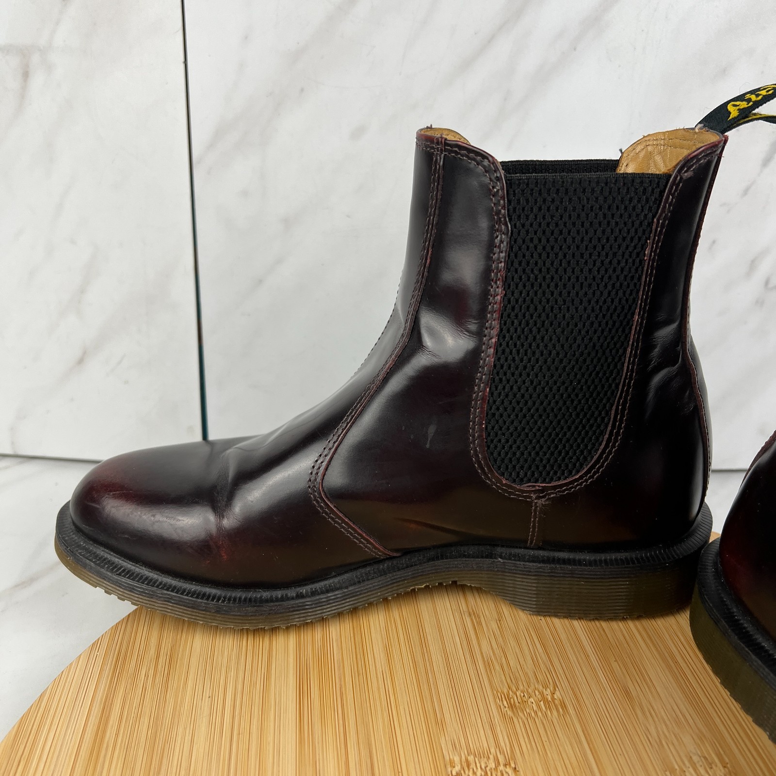 Dr. Doc Martens Flora Womens Size 6 Oxblood Red Leather Pull On Chelsea Boots thumbnail 5