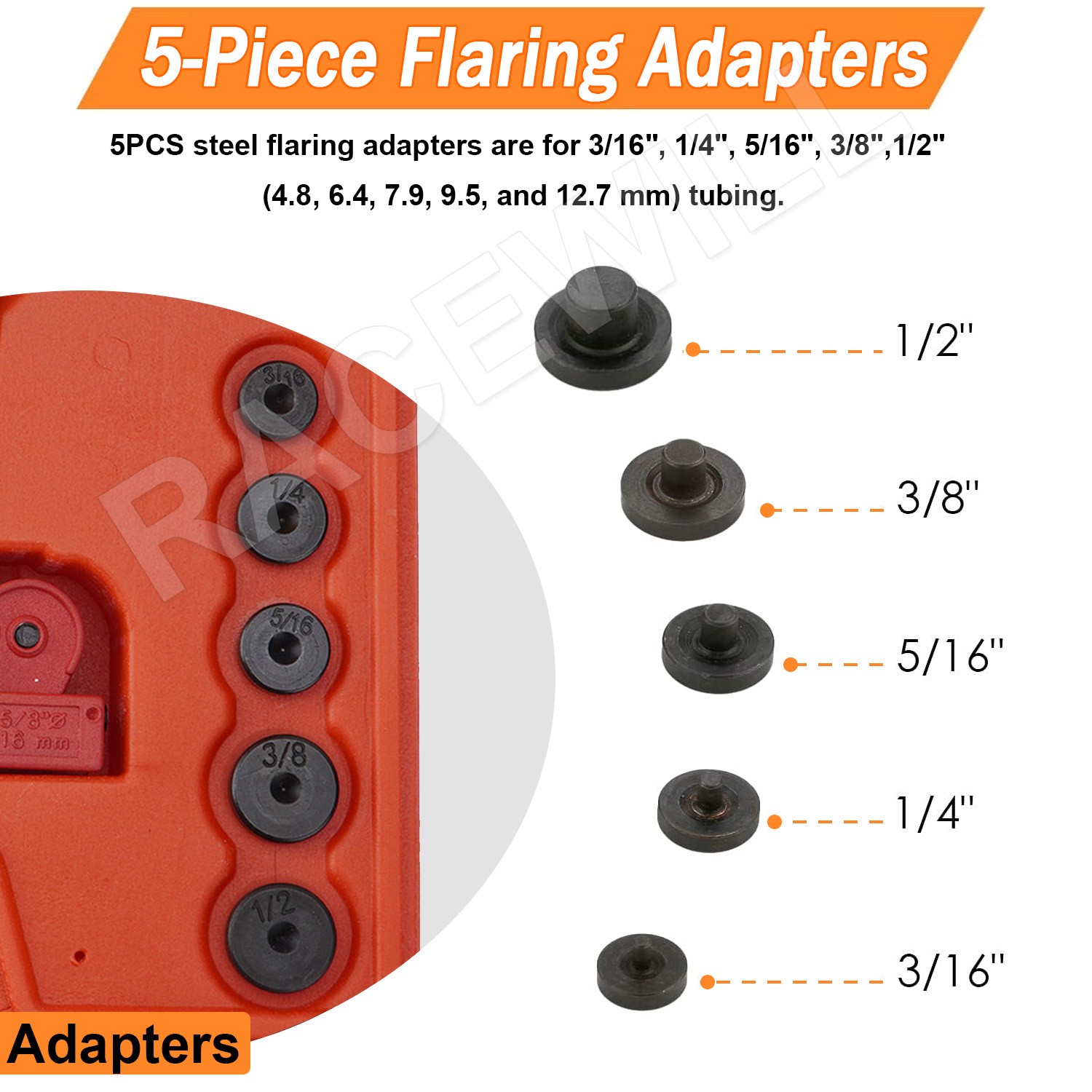 Brake Line Pipe DIY Kit 3/16 + 1/4 25FT Copper Pipe Flaring Tool & 40 Fittings