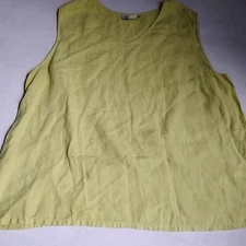 Match Point USA Top 1x Linen Shell Capsule Layering Artsy Lagenlook Office 