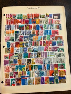 Switzerland Nice Group of Used Stamps on 4 Stockcards