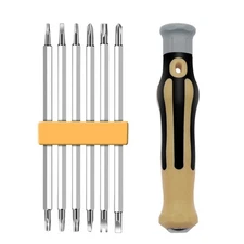 Multi-Bit Screwdriver Set with Handle Screwdriver with Double End Bits Manual