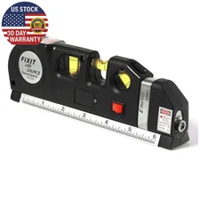 Home Multi-Function High Precise Laser Leveling Instrument Steel Ruler Straight 