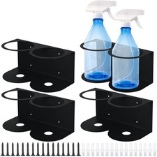 4 Pcs Spray Bottle Holder Metal Aerosol Bottle Holder Wall Mount Bottle Organ...