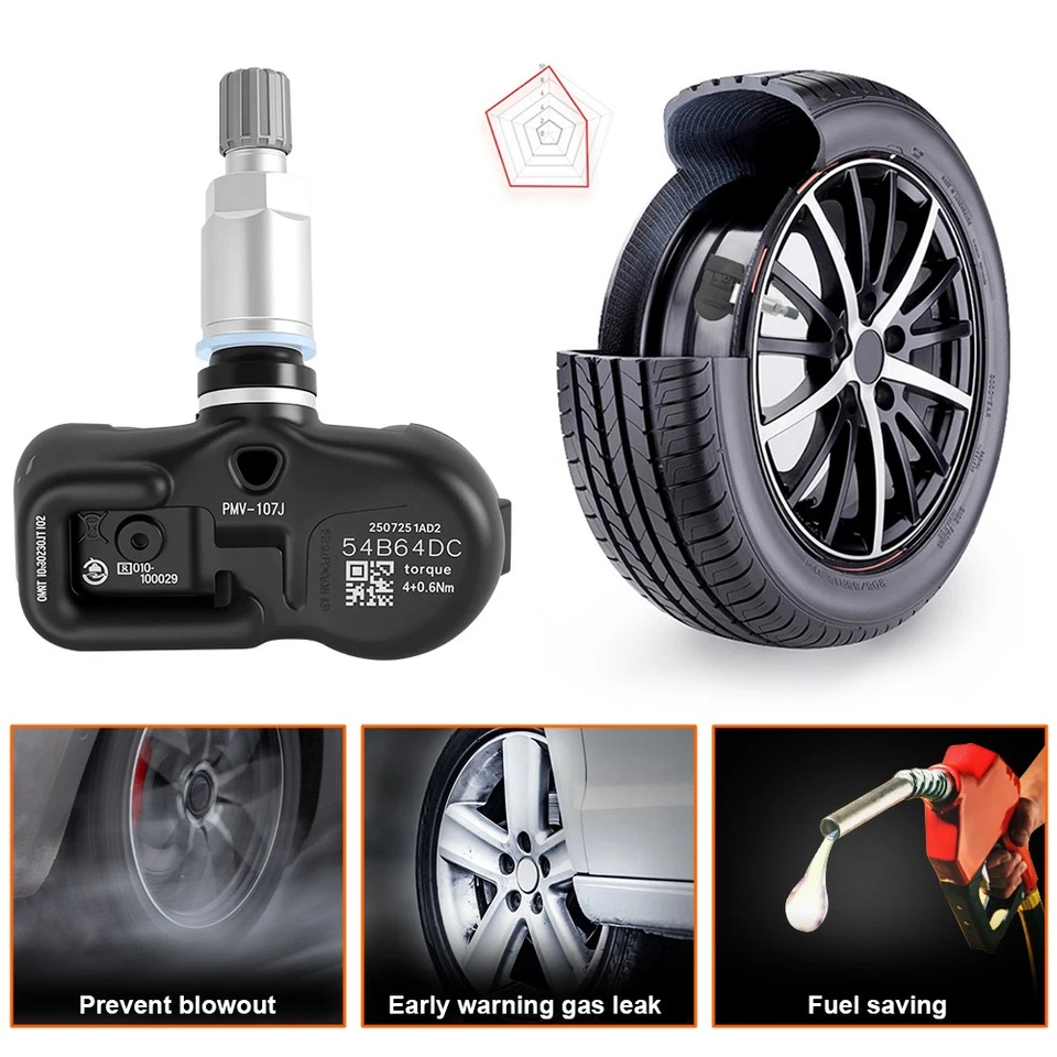 Sensores de monitoreo de presión de neumáticos para Toyota Land Cruiser 42607-33011 05-2015 4 piezas Foto 4 de 4