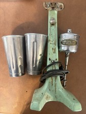Hamilton Beach No. 25 Jadeite Green Milkshake Mixer w/ Stainless Cup Working