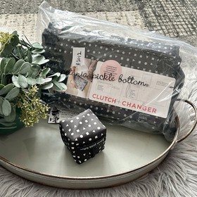 Petunia Pickle Bottom Black Nimble Diaper Clutch/Paci Holder Bundle Neo Geo $85