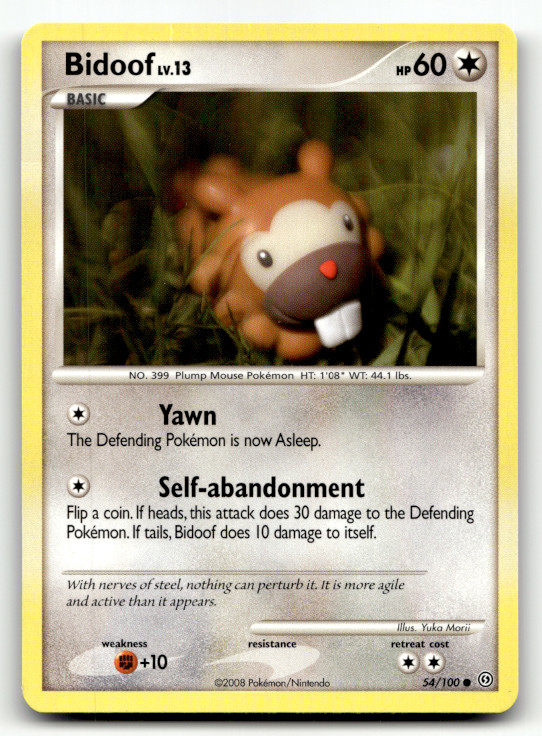 Bidoof 54/100 Normal Common Stormfront LP