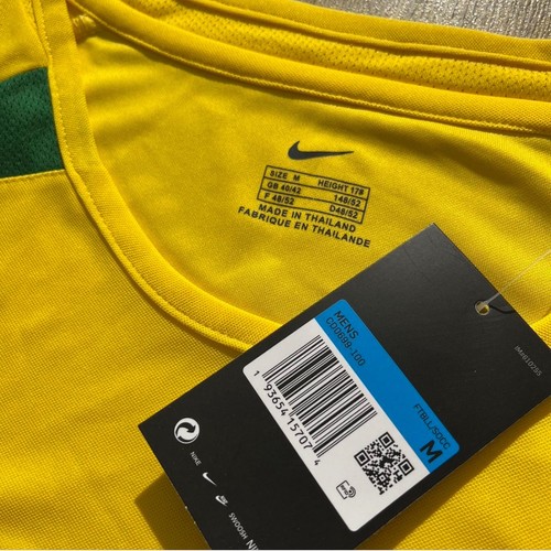 Nike Stussy Brazil x Football Jersey Yellow And Green Brand New With Tags - Picture 3 of 7