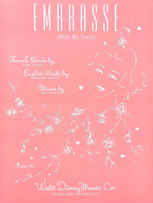 Embrasse Hold Me Close Sheet Music Paul Durand Richard Driscoll French Lyrics