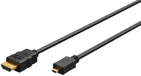 Goobay 53781 Cable HDMI™ Alta Velocidad con Ethernet (Micro, 4K @ 60 Hz) Conector HDMI™