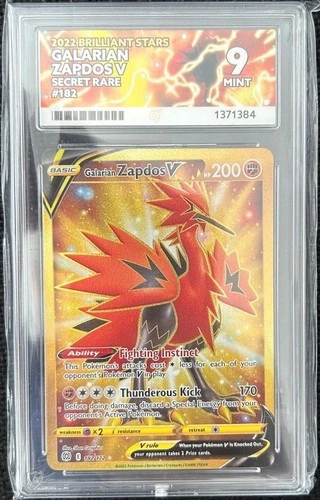 Galarian Zapdos V (Secret) 182/172 - ACE 9 - Near Mint
