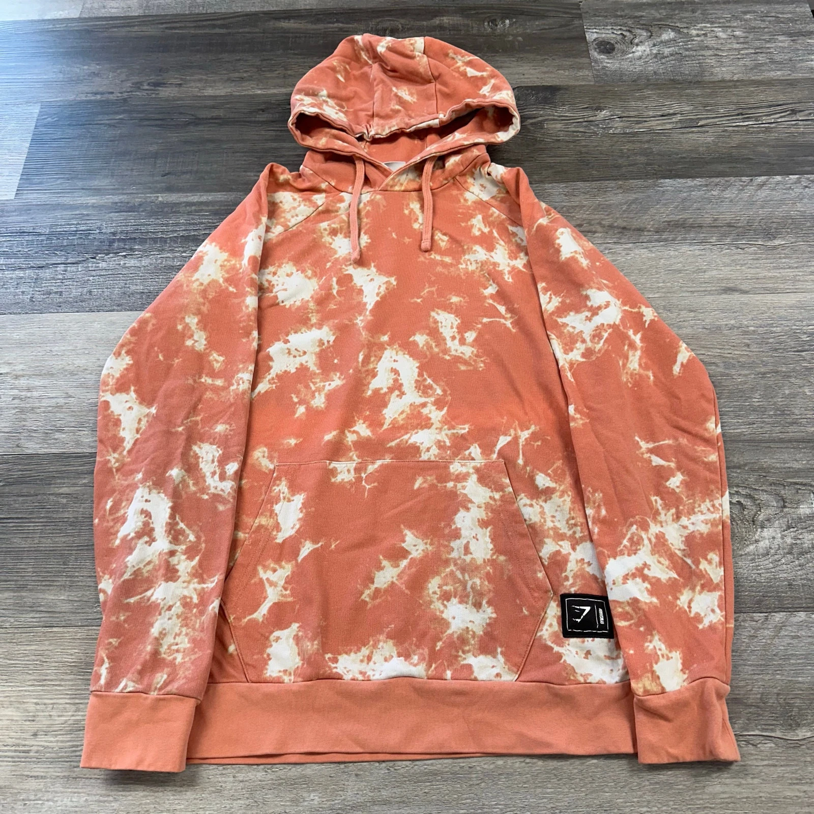 gymshark tie dye cotton blend running active pullover hoodie