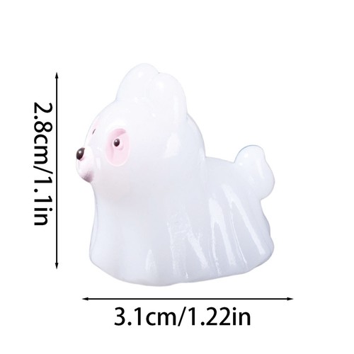 Halloween Decorations Dog Desktop Ornament Glow In The Dark Resin Figurine Pet - Picture 2 of 36