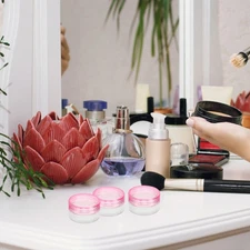 20 Pcs 5g Round Plastic Cosmetic Cream Bottles Travel Containers Refillable