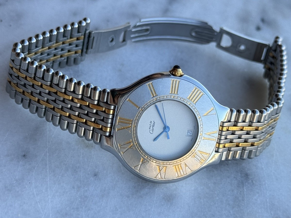 Cartier Must De 21 Quartz Date 35mm Swiss Made 126000 P | eBay