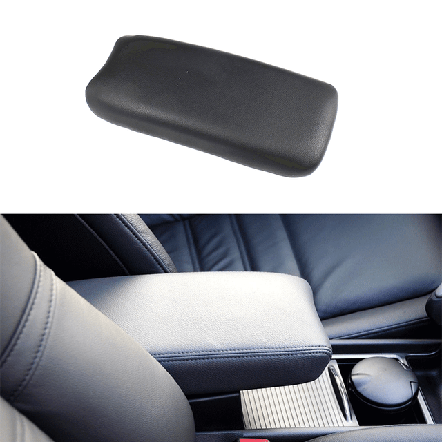 Black Center Console Armrest Leather Cover Fit For HONDA Civic 2006