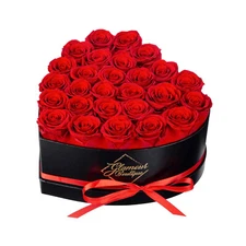 Glamour Boutique Immortal Love 27 Red Roses Black Heart Box
