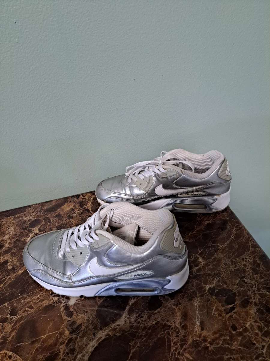 Air max 90 premium sneakers shoes silver womens cheap