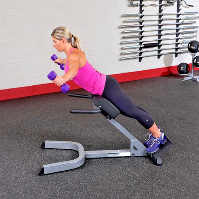 Body Solid 45 Degree Adjustable Hyperextension Back Bench Ghyp345