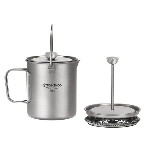 750ml Camping Coffee Cup with Press Plate Coffee Maker French P9R9 - Picture 9 of 12