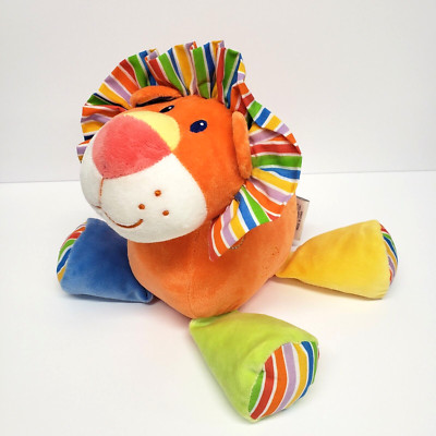 First Impressions 11'' Lion Rainbow Stripes Swirls 2012 Stuffed Animal Plush